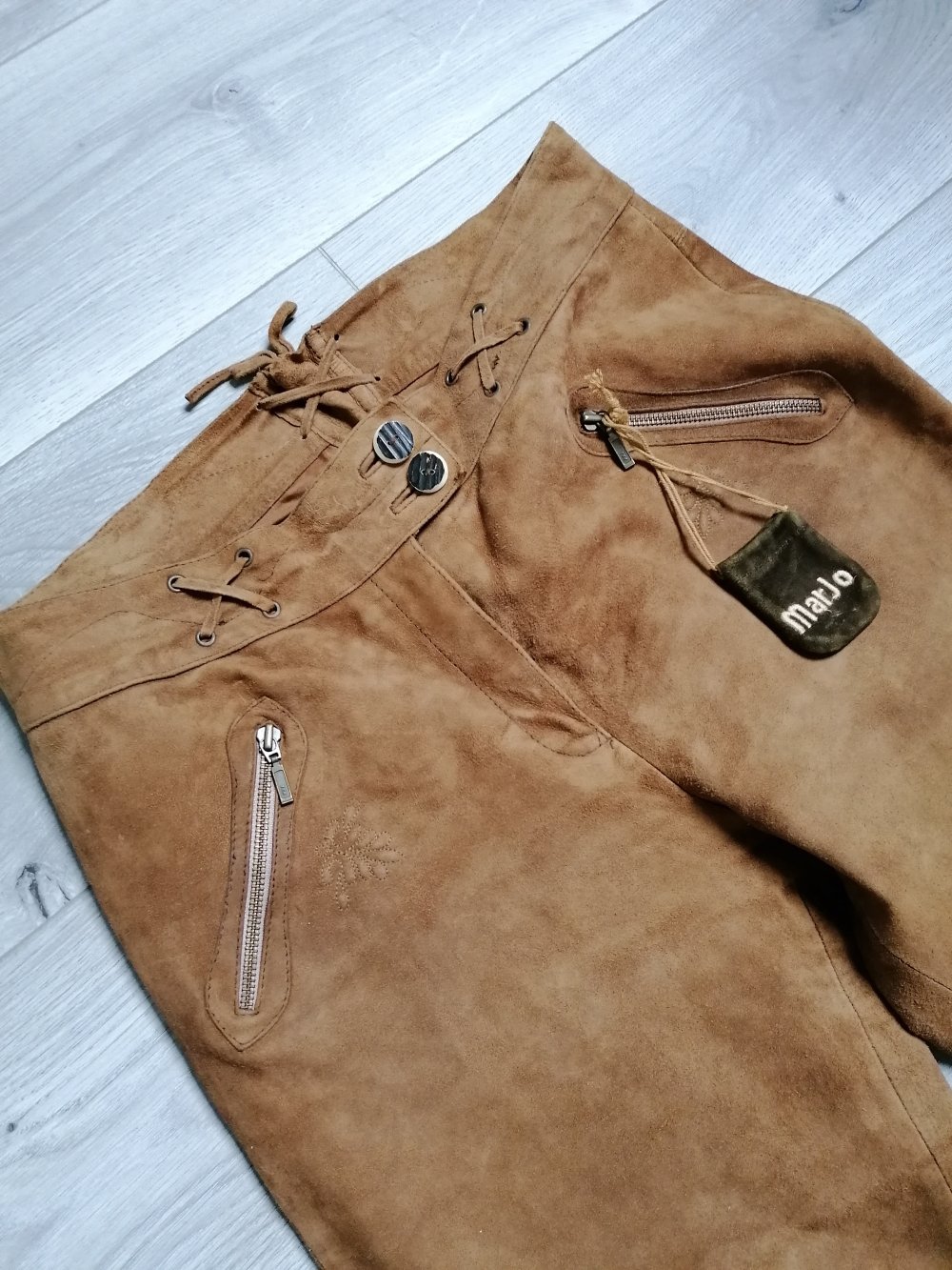 Damen Lederhose 3/4