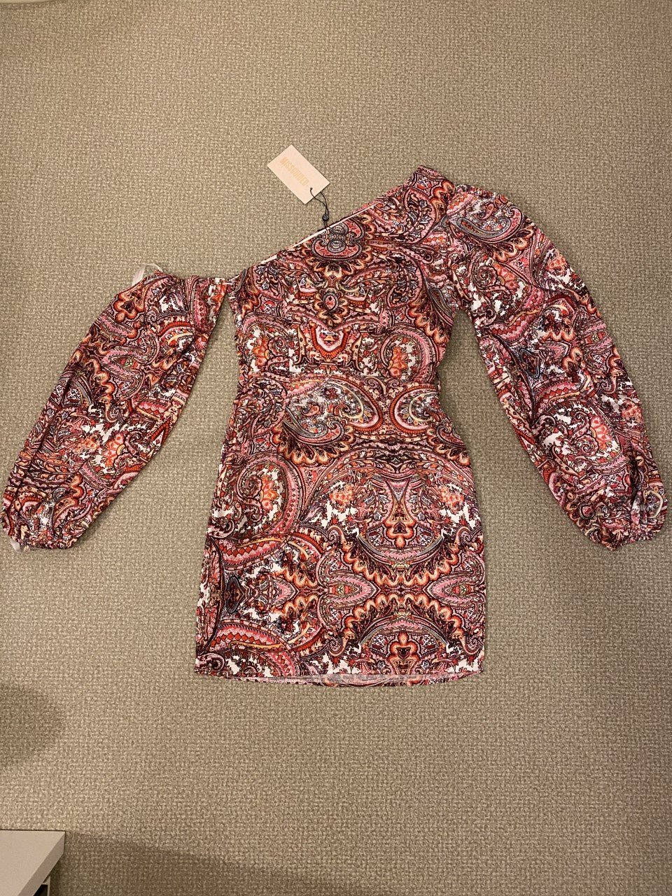 SATIN PUFF MINI DRESS