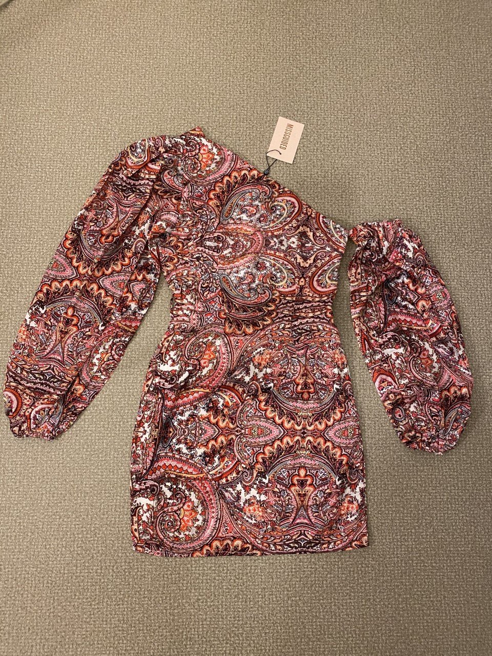 SATIN PUFF MINI DRESS