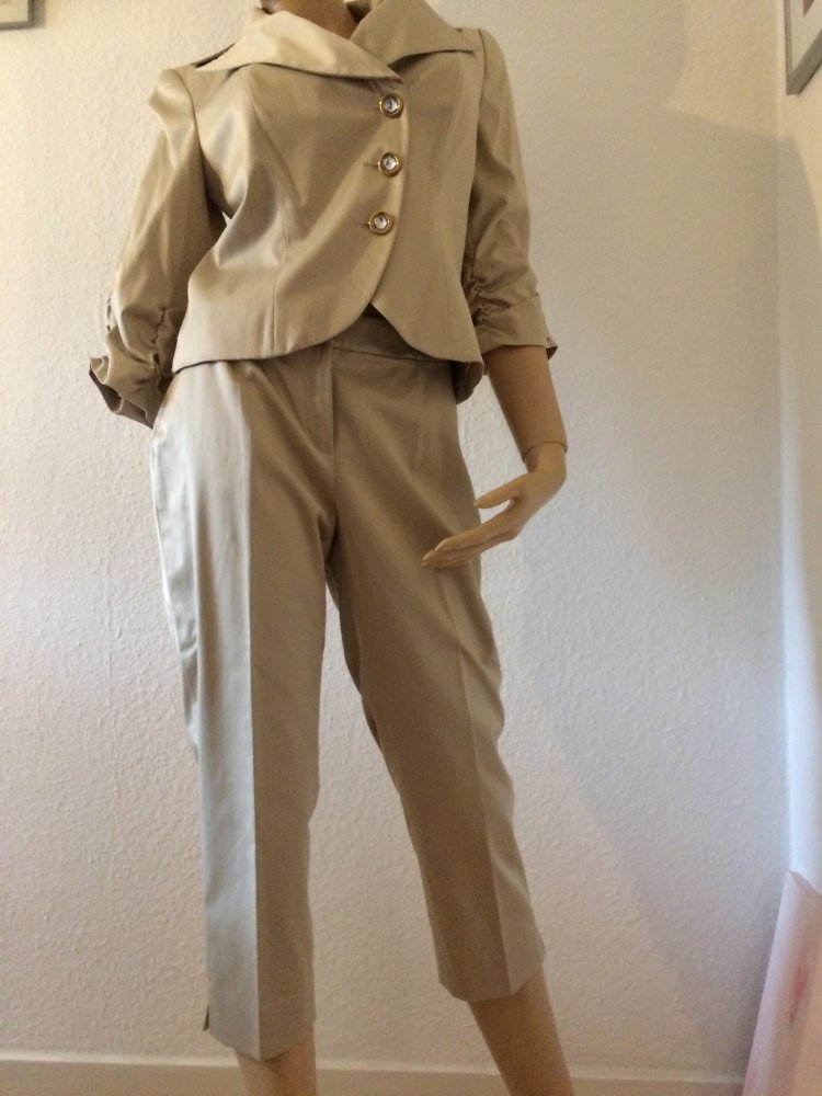 Damen Anzug goldfarben , Abendgarderobe Gr.38