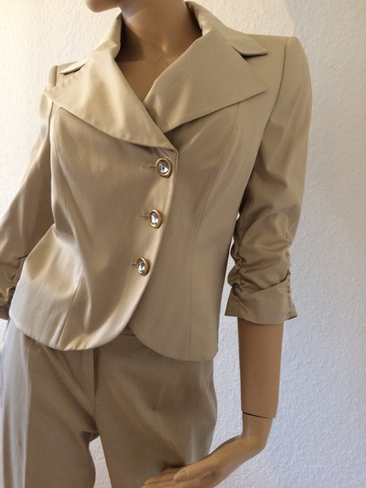 Damen Anzug goldfarben , Abendgarderobe Gr.38