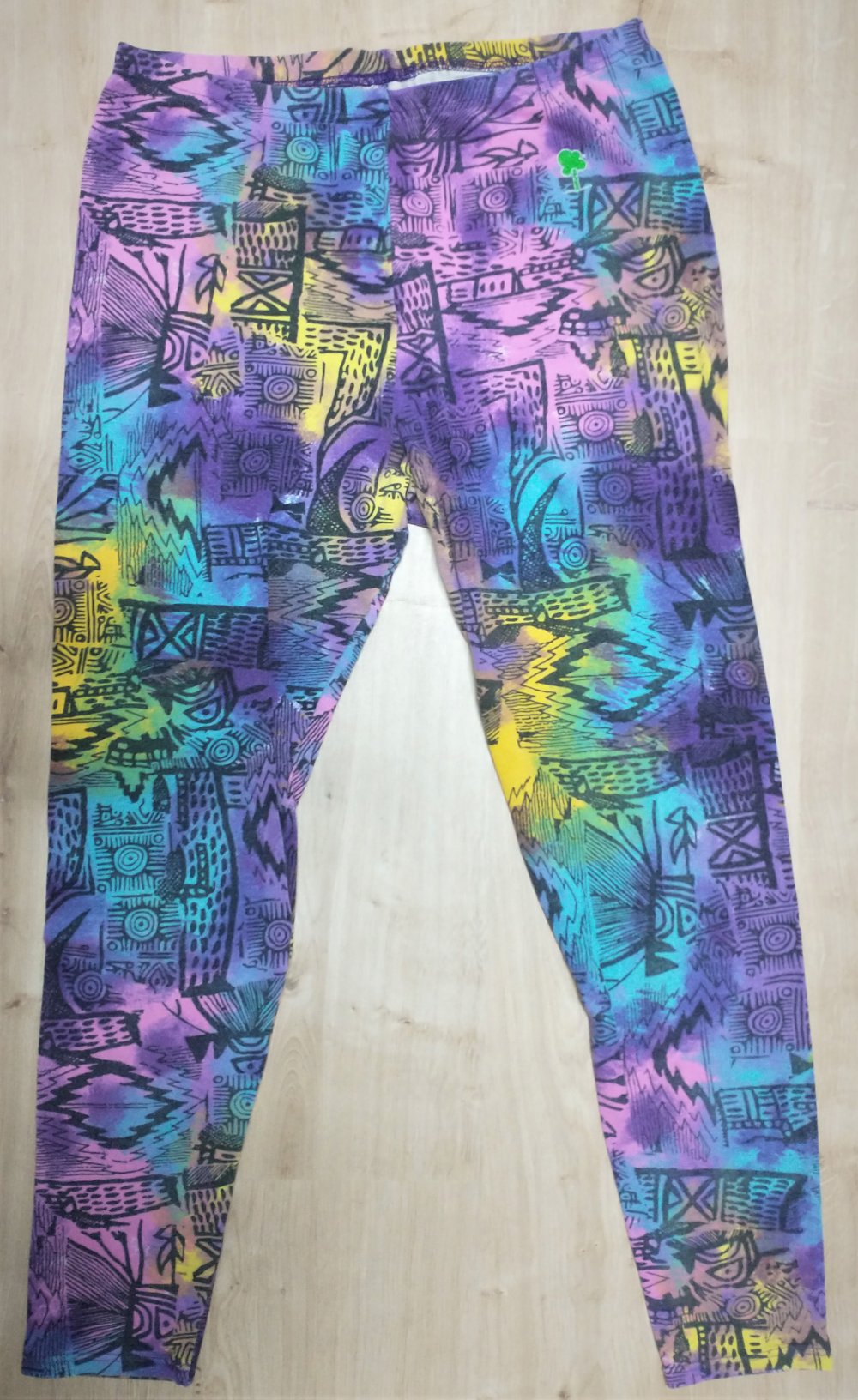 Vintage 80er Legging wildes Muster