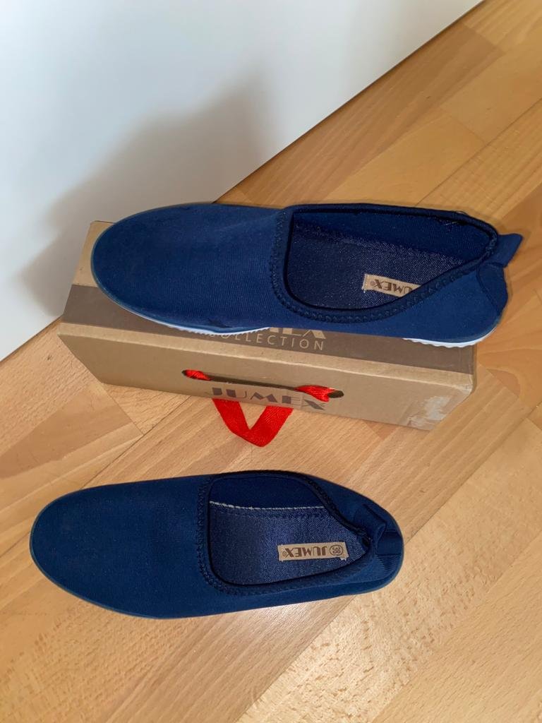 Stoffschuhe in königsblau - Größe 38