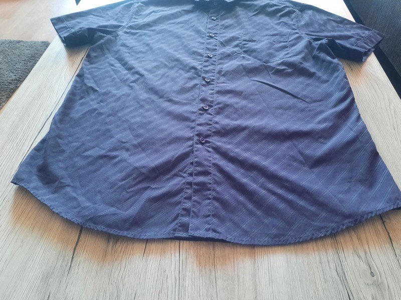 Herren Hemd T-Shirt von C&A lila/grün gestreift