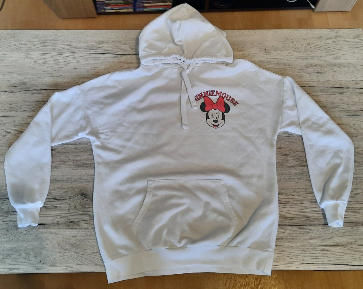 Damen Hoodie weiß Minnie Maus von New Yorker