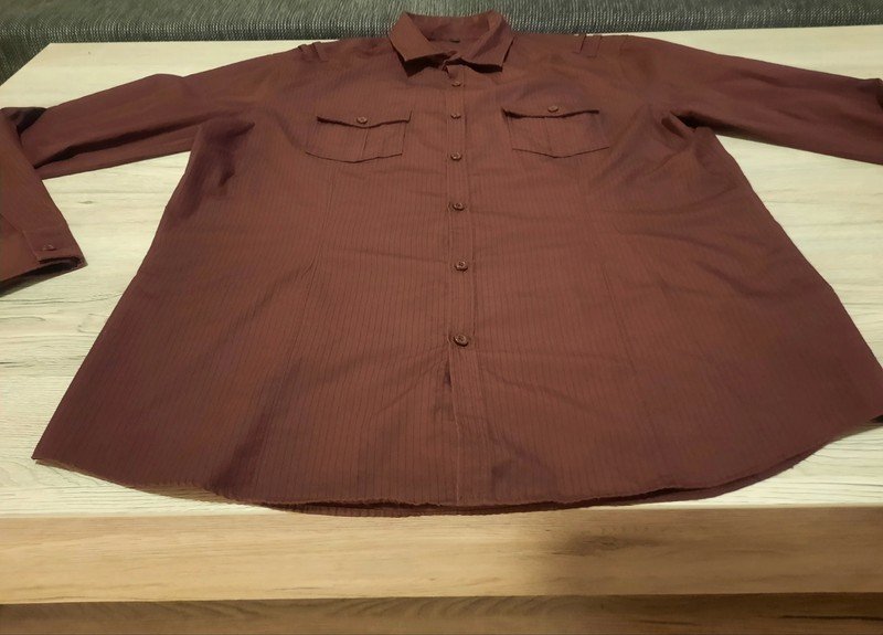 Herren Hemd gestreift rot Gr. XL von C&A