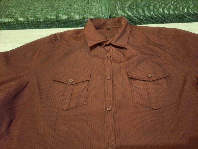 Herren Hemd gestreift rot Gr. XL von C&A