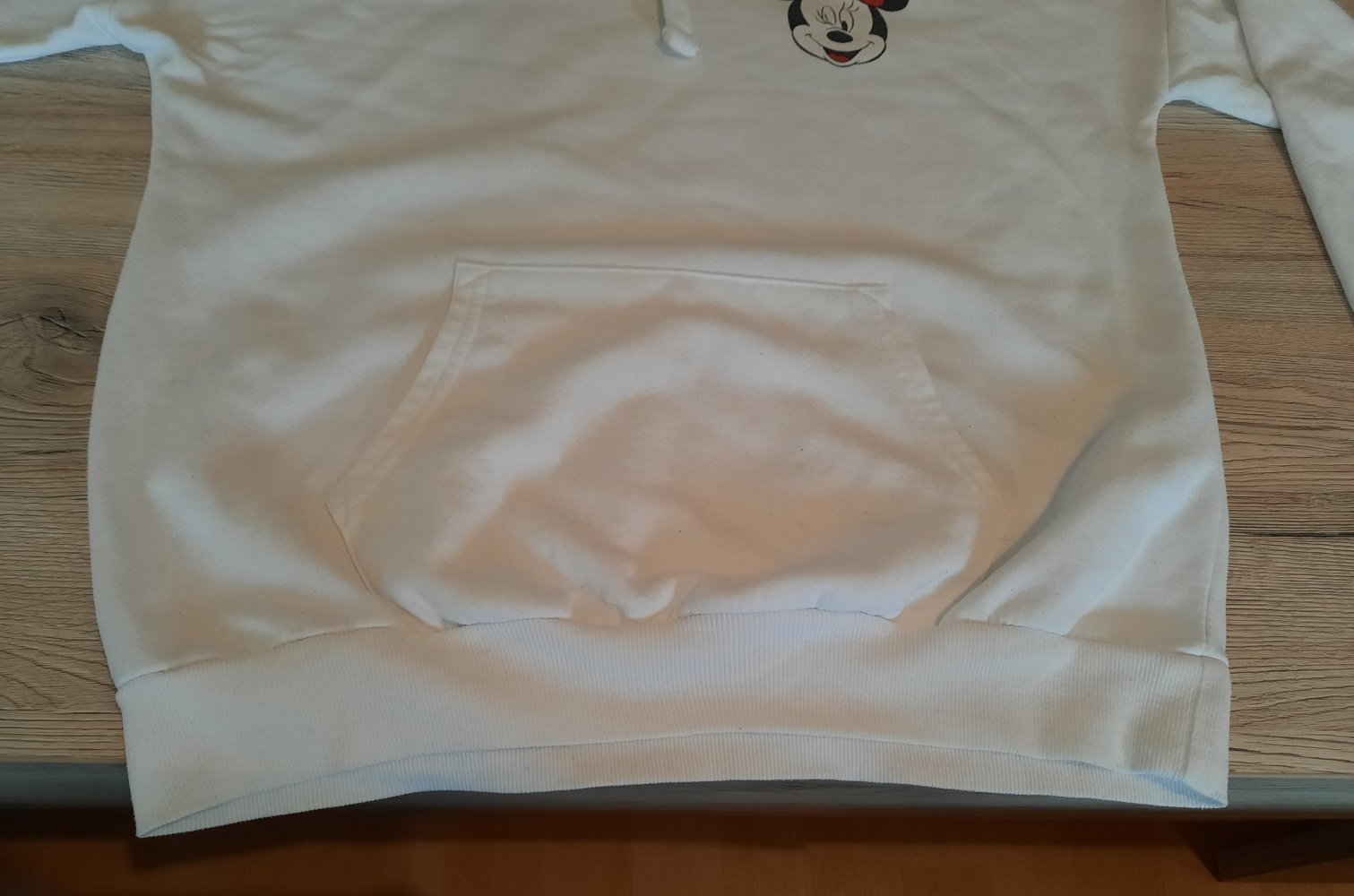 Damen Hoodie weiß Minnie Maus von New Yorker