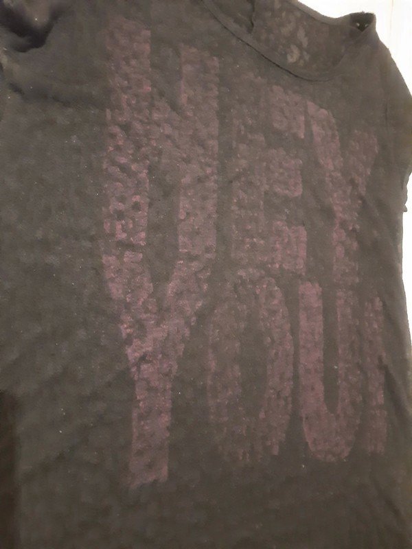 Damen T-Shirt bedruckt Hey you! Gr. M Leomuster