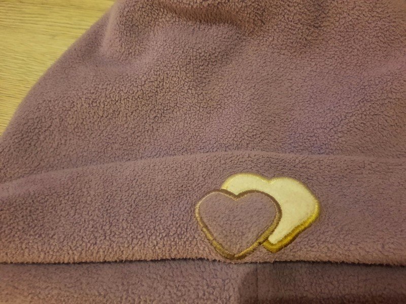 Kinder Mädchen Wintermütze lila Herzen