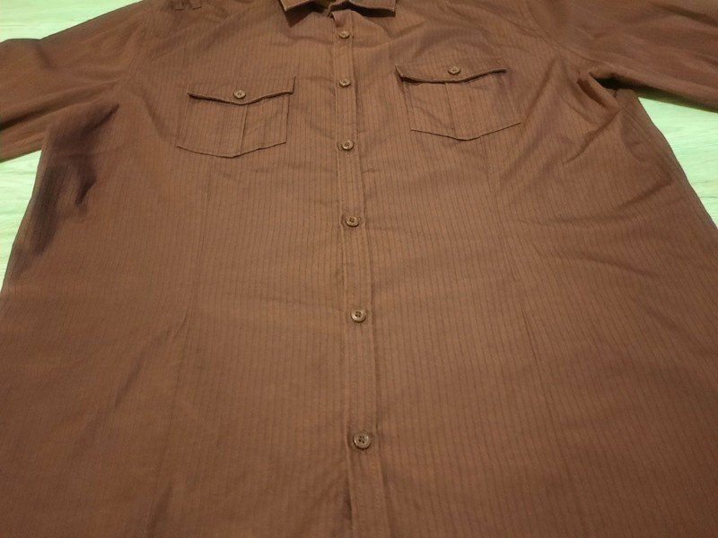 Herren Hemd gestreift rot Gr. XL von C&A