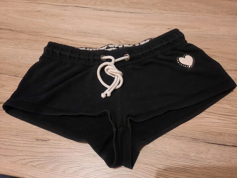 Schlafhose Damen schwarz Shorts