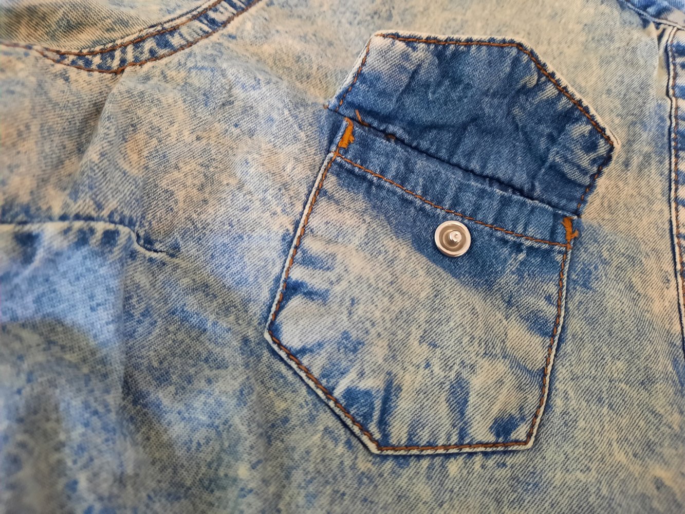 Damen Hemd in Jeans-Optik