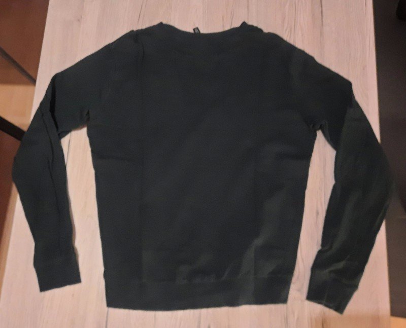 H&M Divided Damen Pullover grün bedruckt Property of no one