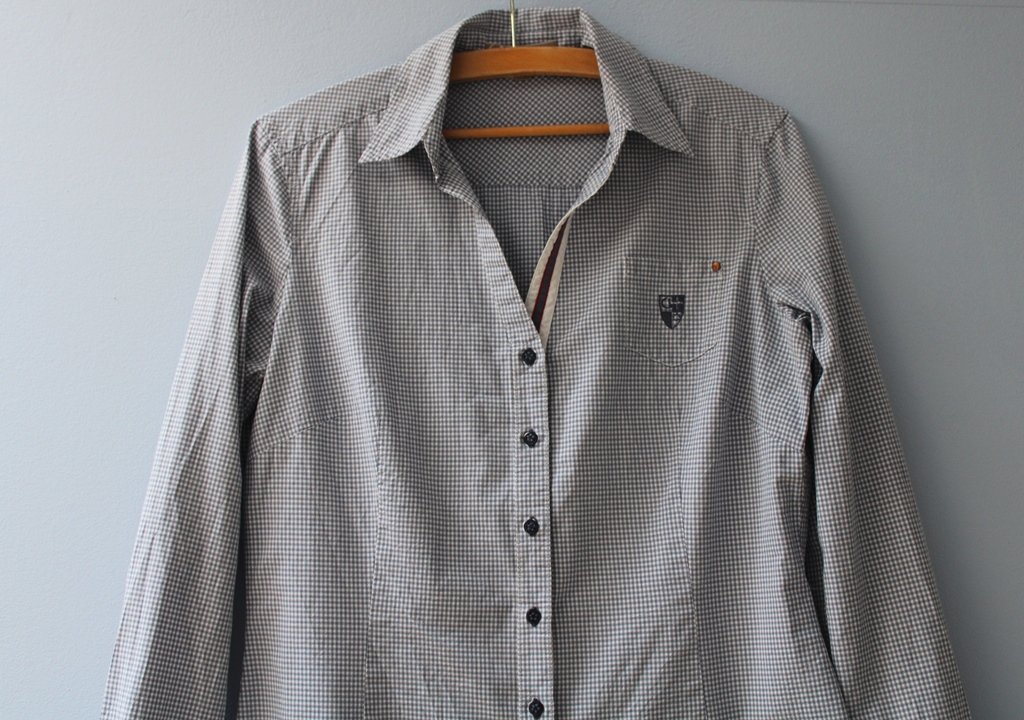 Hemd. Gr. 38. Karrierte Hemdbluse. Bluse. Comma