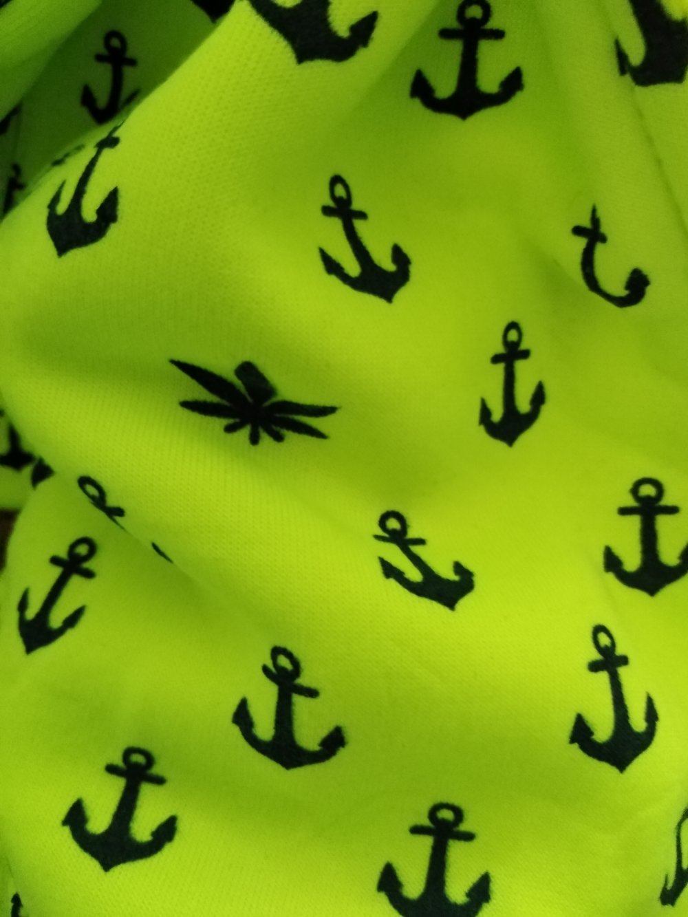 Coole Ankerjacke schwarz und hellgrün in Gr.6xl