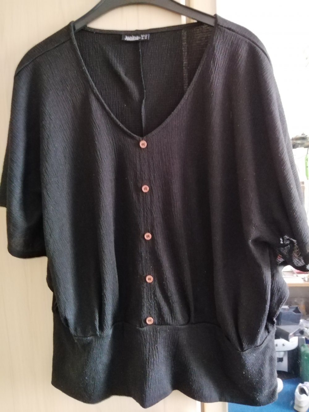 Schwarzes Sommerjäckchen/Shirt Gr.44