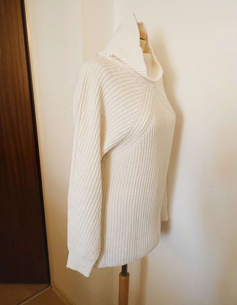 Topshop Grobstrick Rolli cremeweiss Gr 34 36