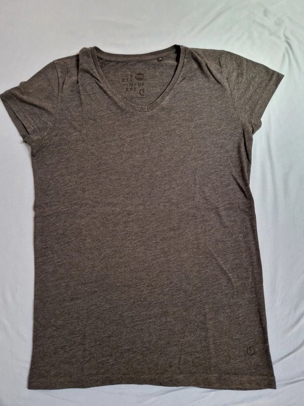 Herren Shirt solid M grau meliert