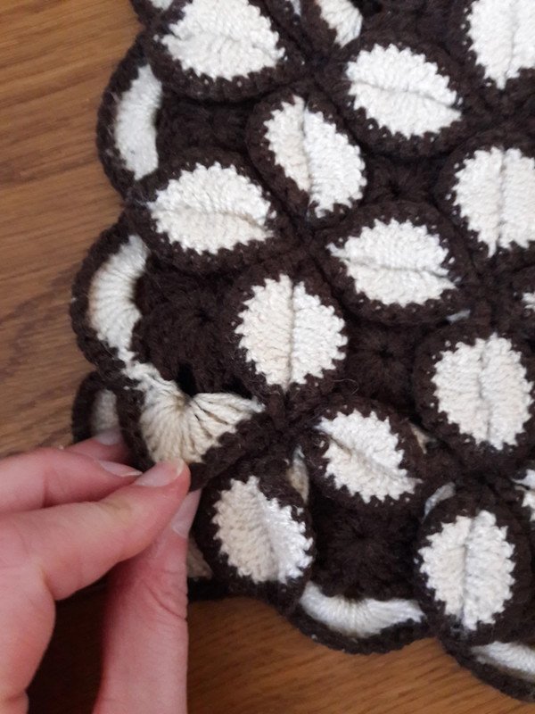 Vintage gestrickte Kissenhülle handmade