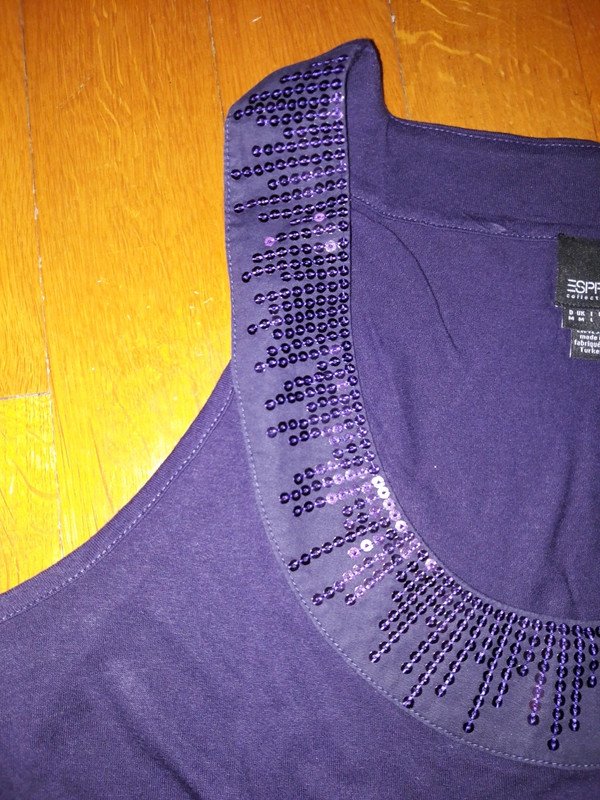 Lila Top mit Pailletten von Esprit