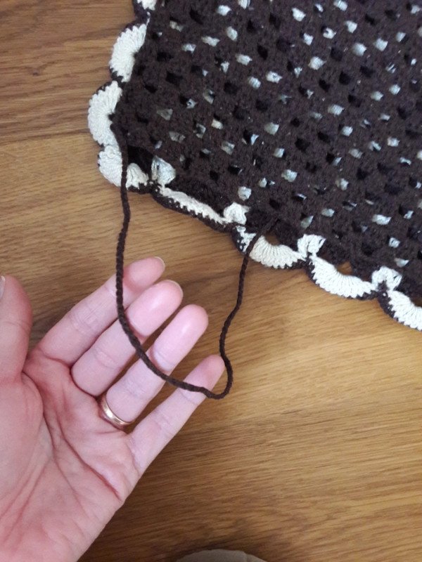 Vintage gestrickte Kissenhülle handmade