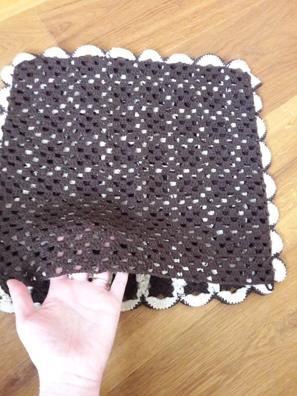 Vintage gestrickte Kissenhülle handmade