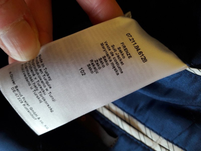 Anzug-Set schwarz mit feiner Strucktur von S.Oliver Selection