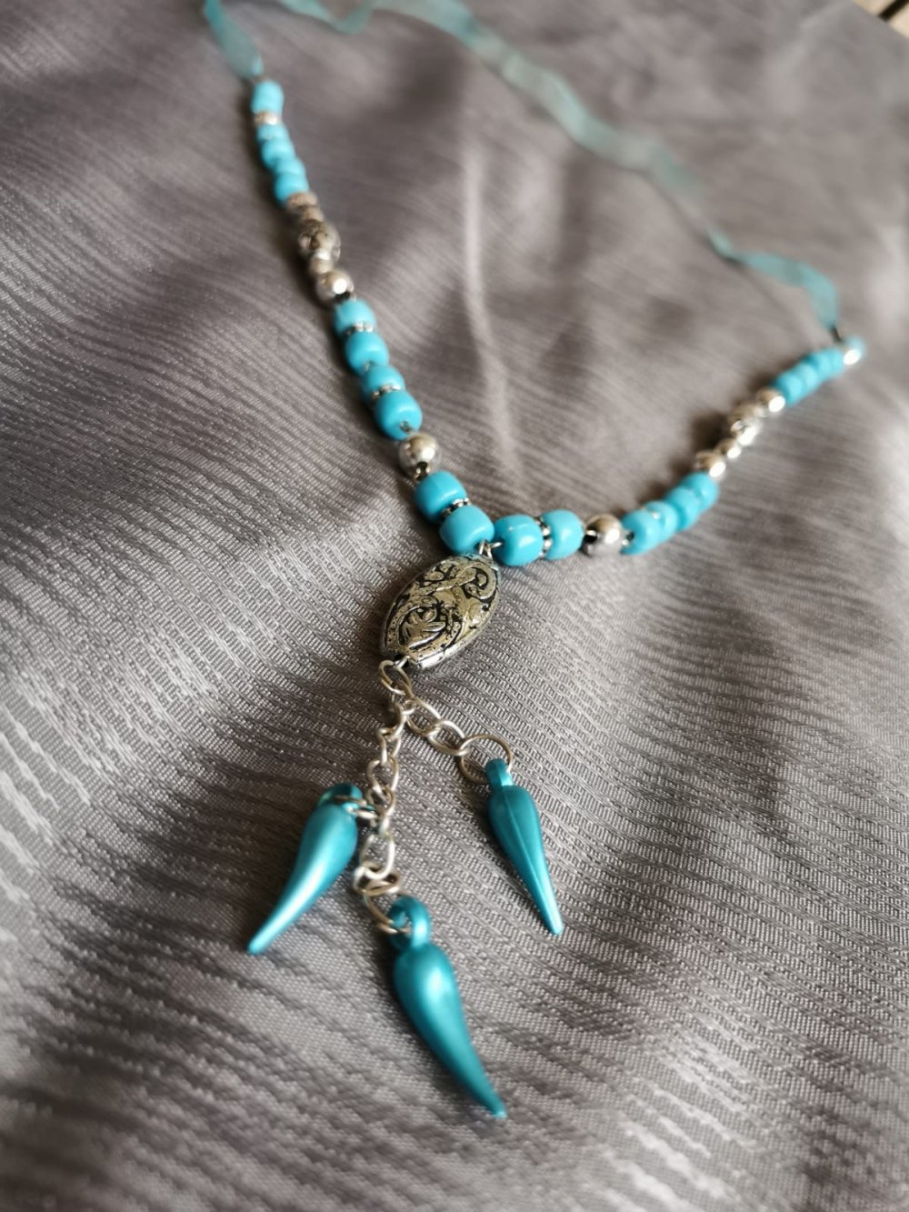 Halskette Türkis Silber lang