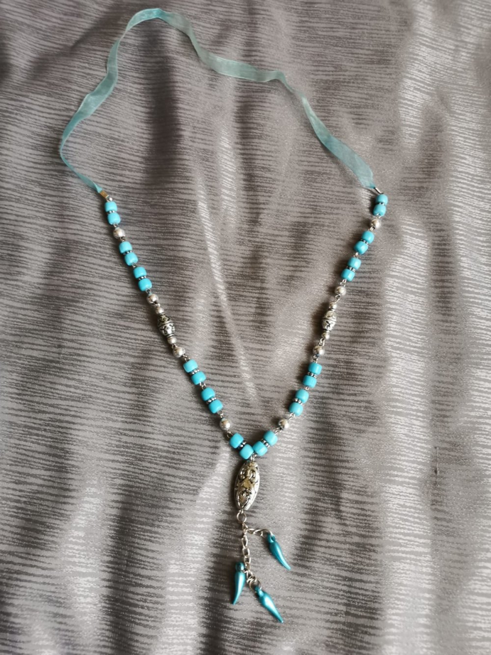 Halskette Türkis Silber lang