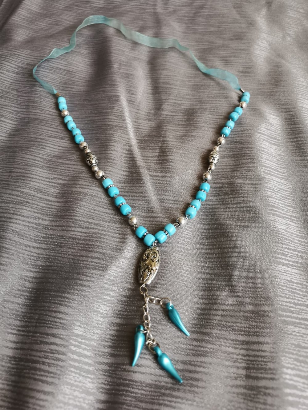 Halskette Türkis Silber lang