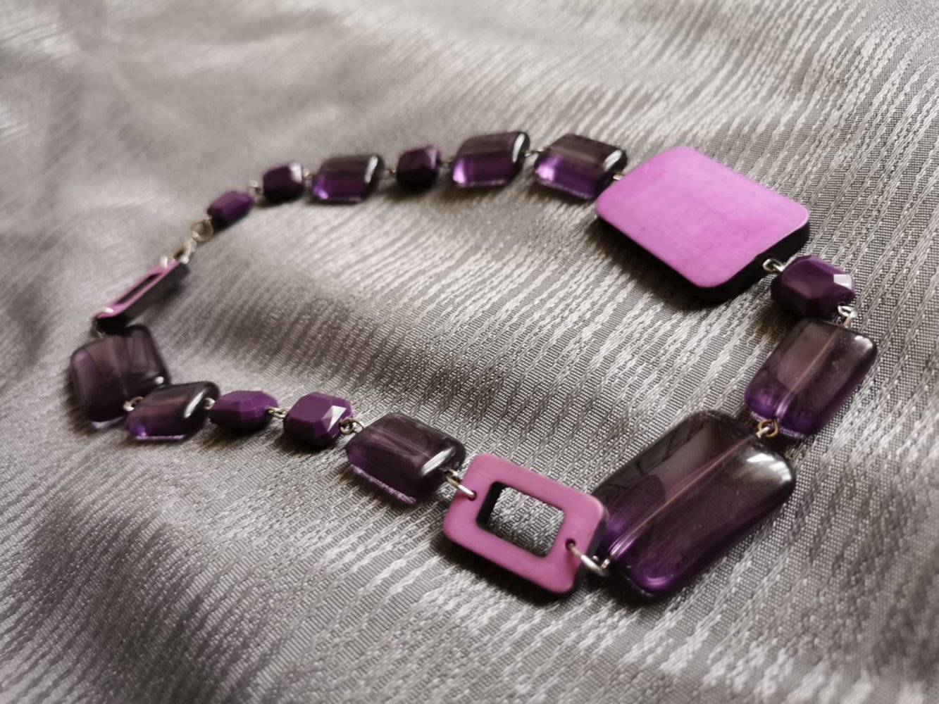 Halskette Lila Kette Modeschmuck