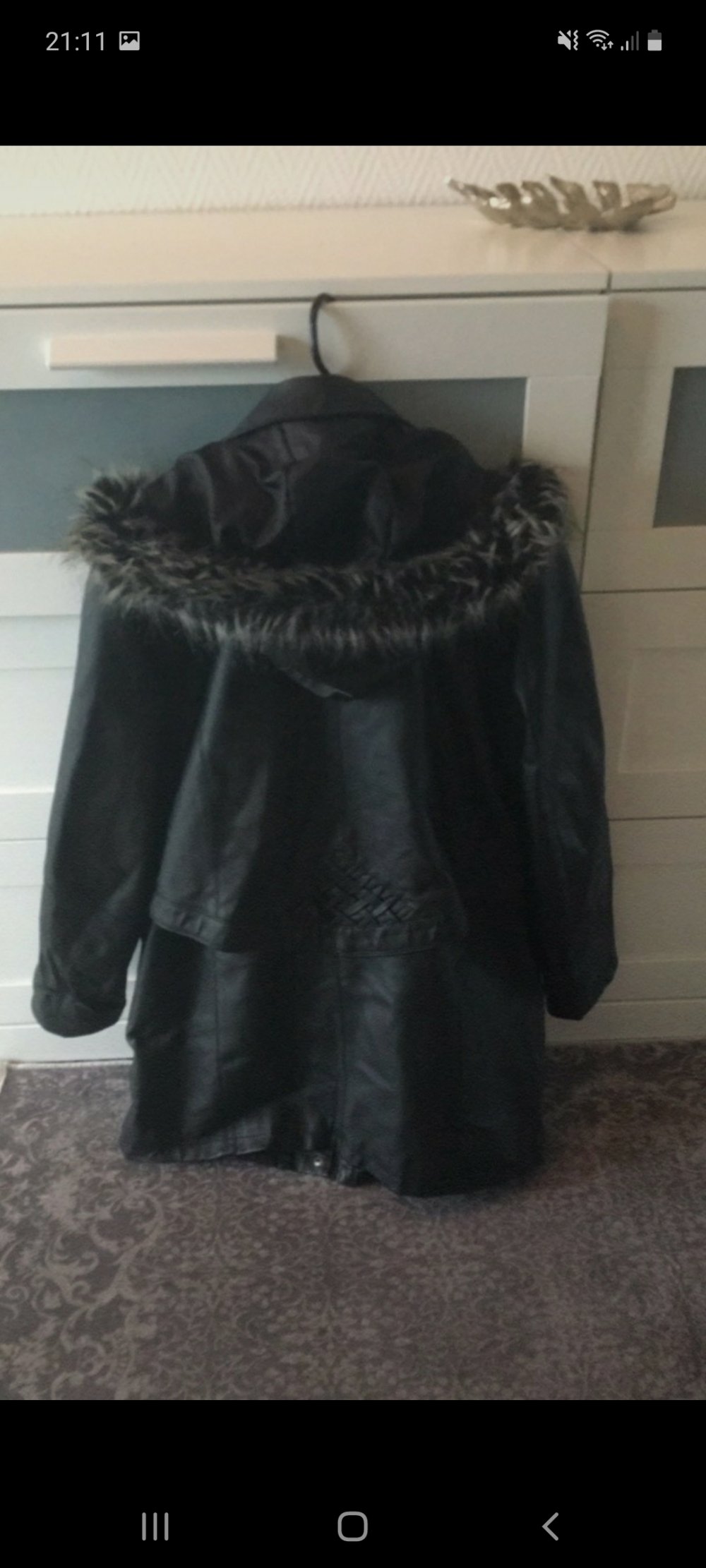 Nappaleder Mantel,  Größe 38