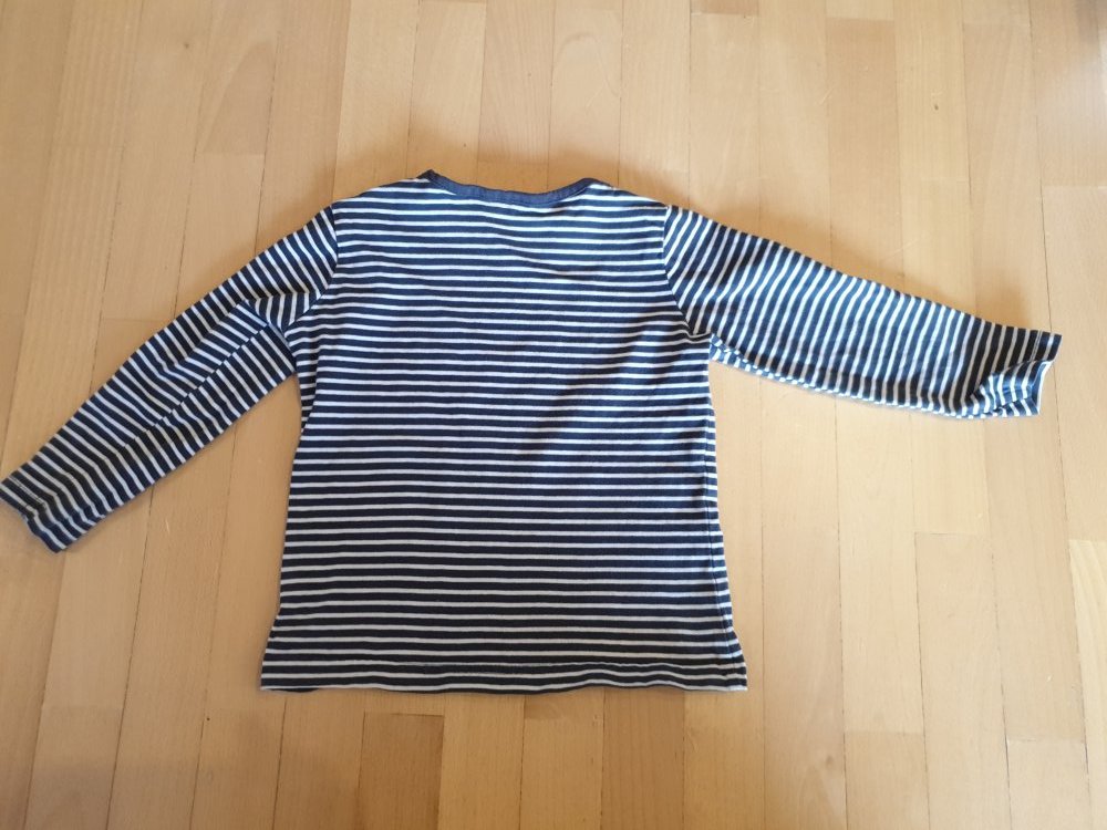 Maritimes Shirt blau-weiß gestreift 86/92, guter Zustand