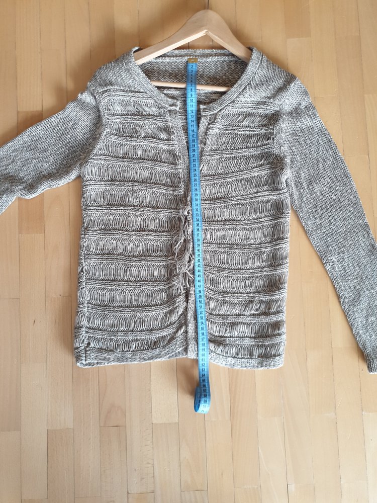 Luftige Strickjacke von Gerry Weber, 38, grau-weiß-meliert