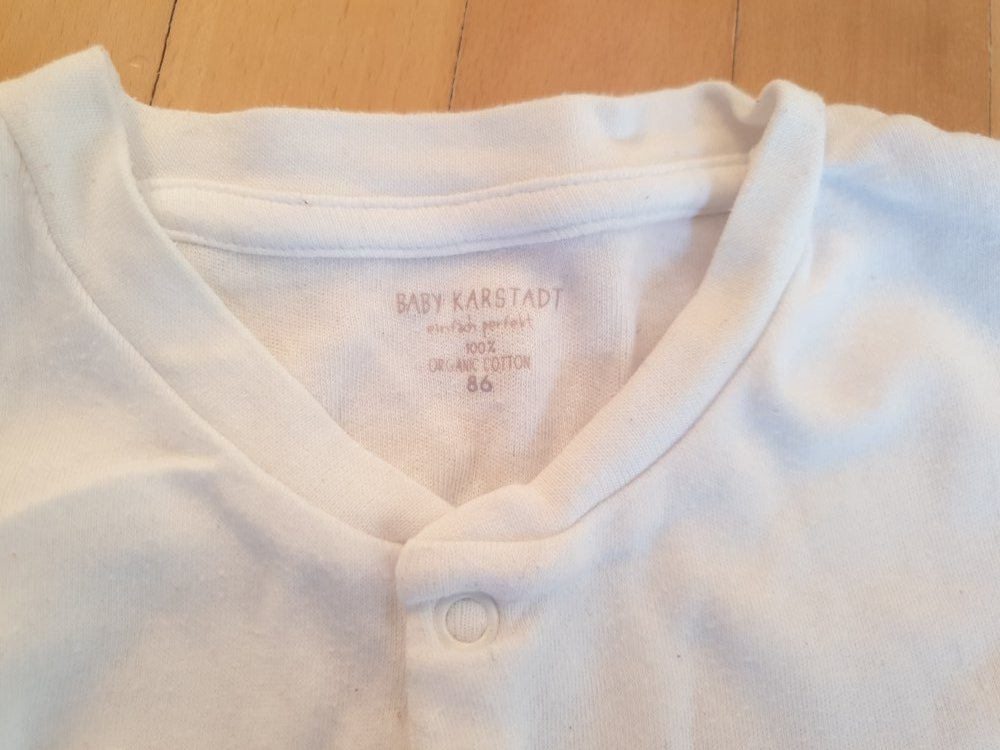 2 Schlafanzüge, Einteiler, weiß, 86, bio-Baumwolle, Longjohn