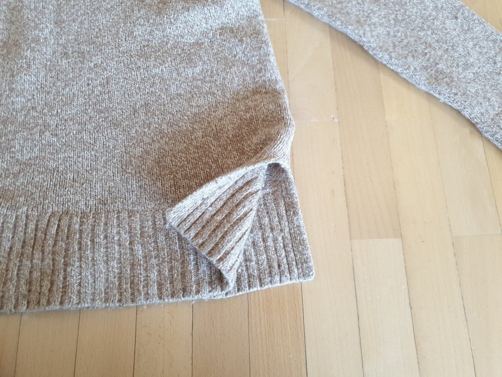 Warmer Rollkragenpullover, hellbraun-beige melliert, 38/40/42