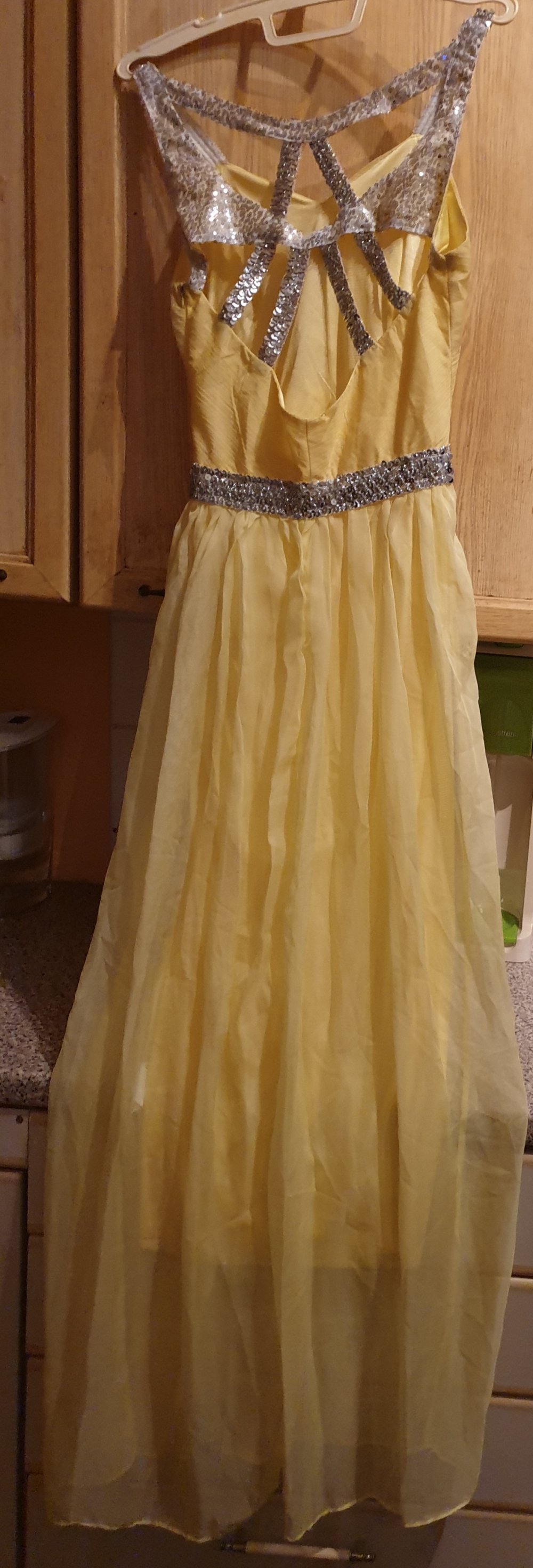 Gold gelbes Ball/Brautjungfern Kleid 