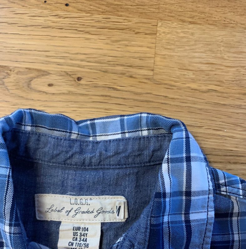 H&M Hemd Gr. 104, langarm, kariert
