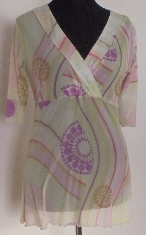 Sommerlich leichte Tunika, Grün-Bunt, Rocking Girls, Gr. 40/42