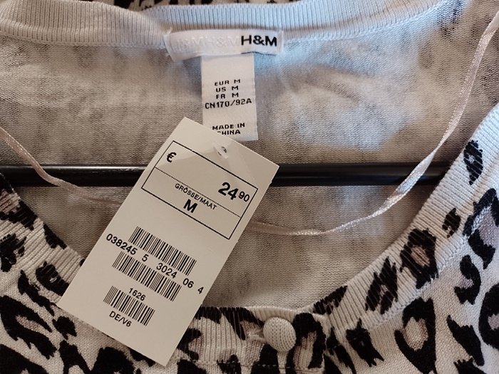 Kurzarm-Strickjäckchen, Animal Look, H & M, Gr. M, Neu!