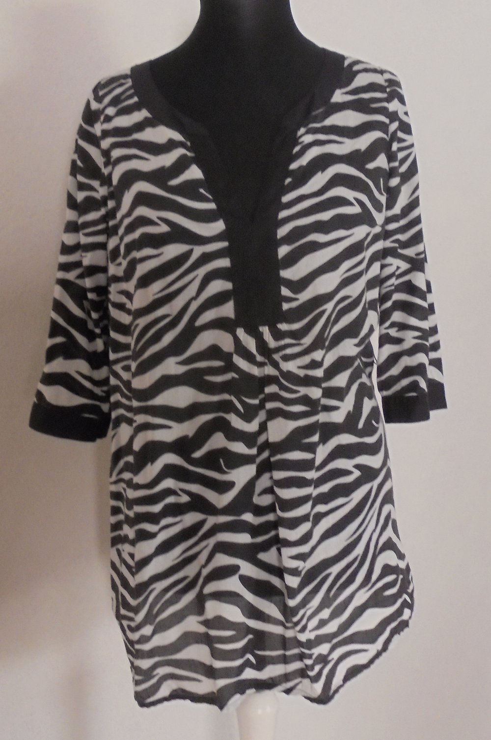 Tunika, H&M, Schwarz-Weiß, Gr. 40