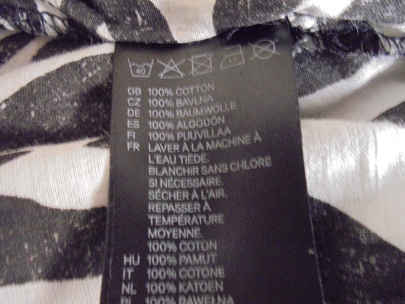 Tunika, H&M, Schwarz-Weiß, Gr. 40