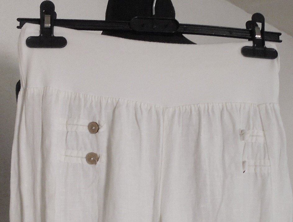 Leinenhose, Weiß, XL, Made in Italy