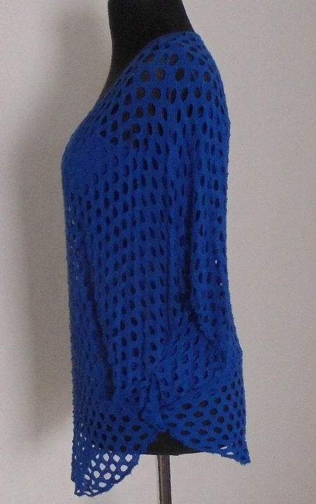 2 tlg. Set, Top & Shirt, Blau, Einheitsgröße, Made in Italy