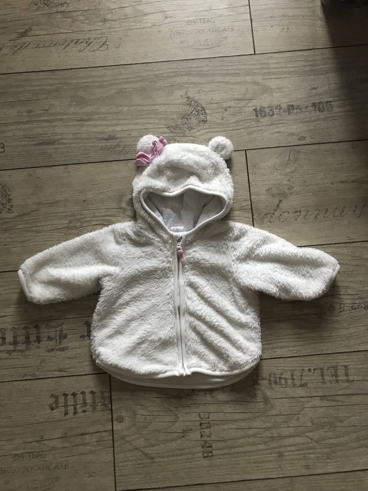 Kuscheljacke Teddyjacke mit Ohren Gr. 62