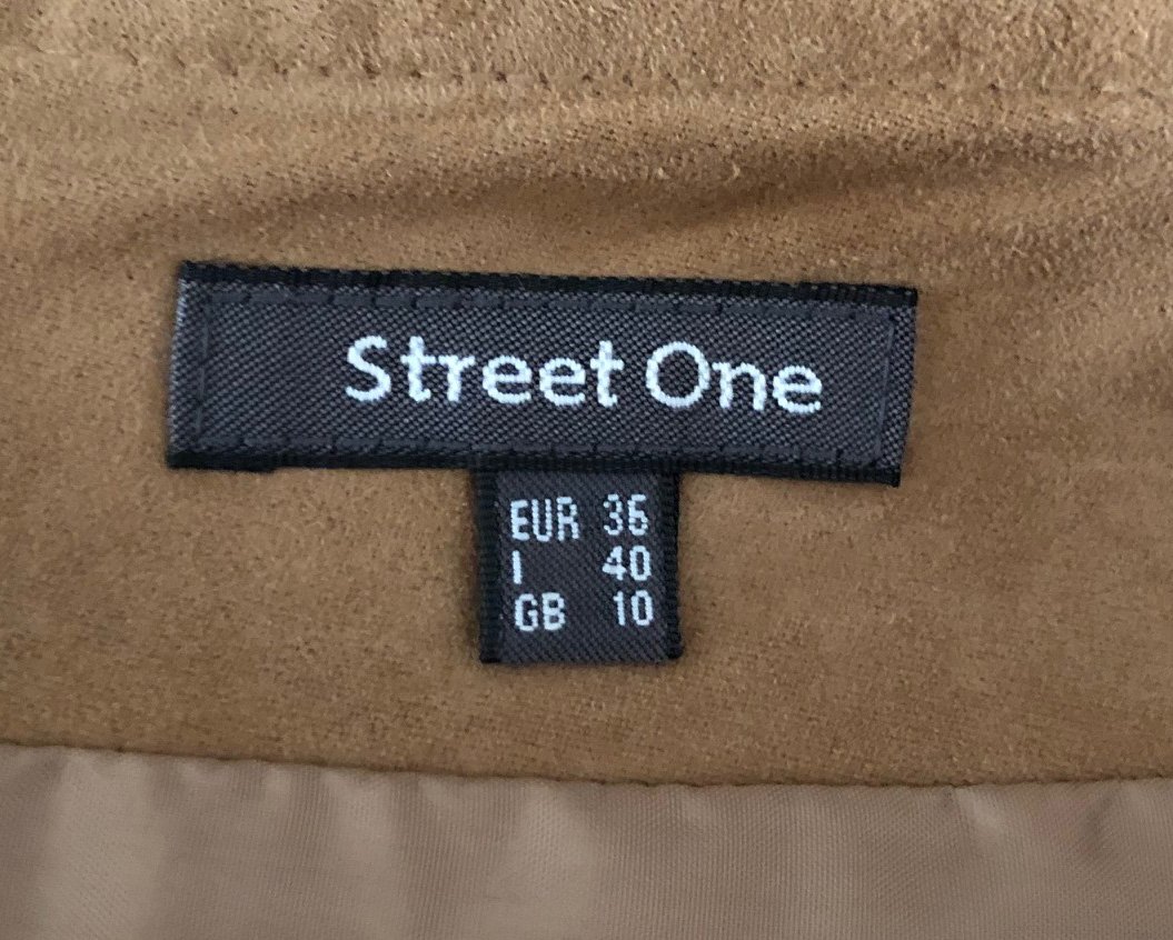 Cognac farbiger Rock im Wildleder-Style! Wie neu!