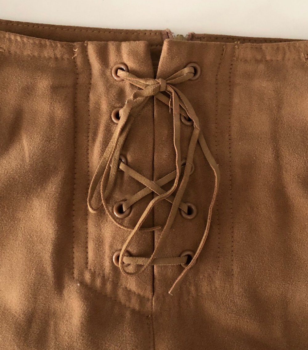 Cognac farbiger Rock im Wildleder-Style! Wie neu!