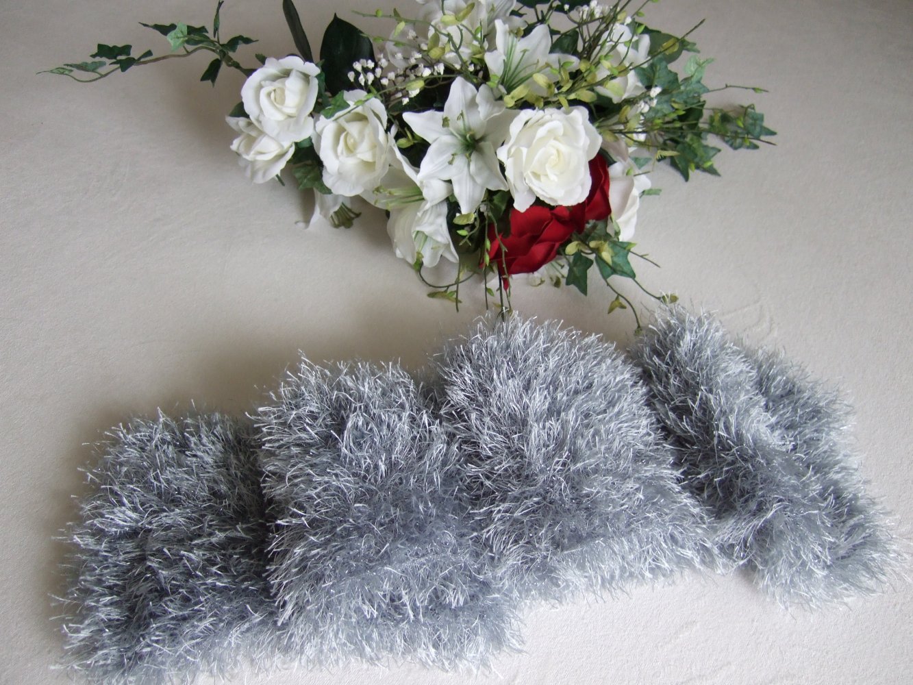 Schal Fransenwolle Handarbeit