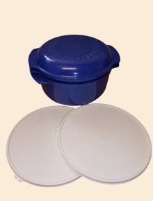  Tupperware Micro Mikro 3 Gar blau 3l/ 1,75l 5 teilig wenig benutzt